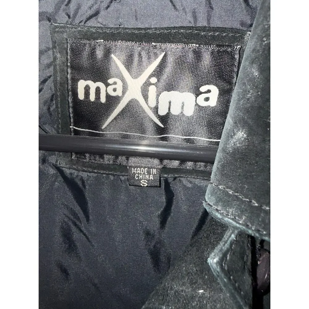 Wilson’s leather Maxima black‎ suede button jacket S